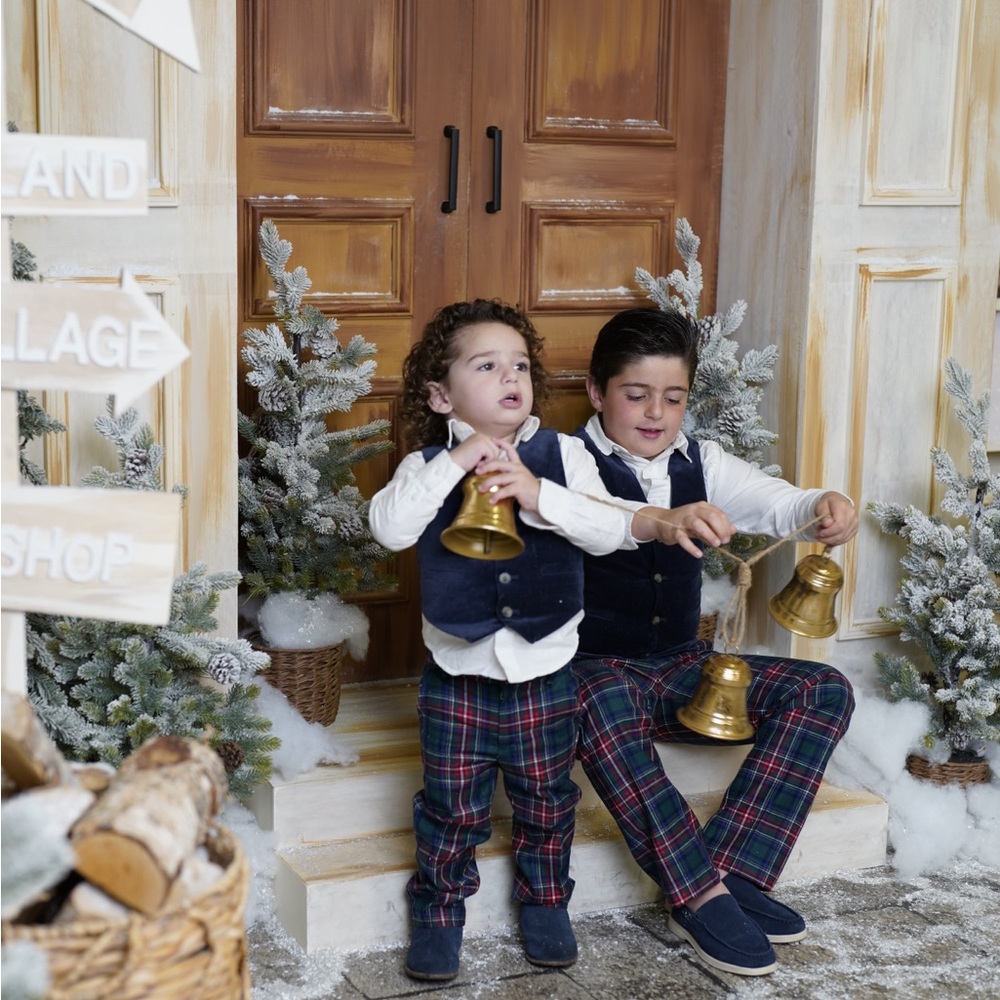 Kids' Plaid Vest and Pants Set